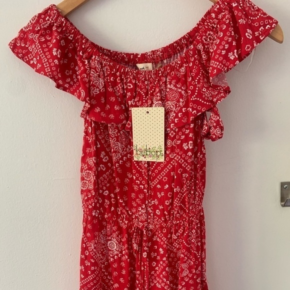NWT Juniors’ XS Red Bandanna Print Dress from BeBop with free matching headband - Picture 4 of 6